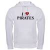 White Hooded Sweatshirt with Pirate Logo